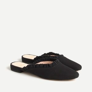 NWT J.Crew Canvas Ruffle Mule
